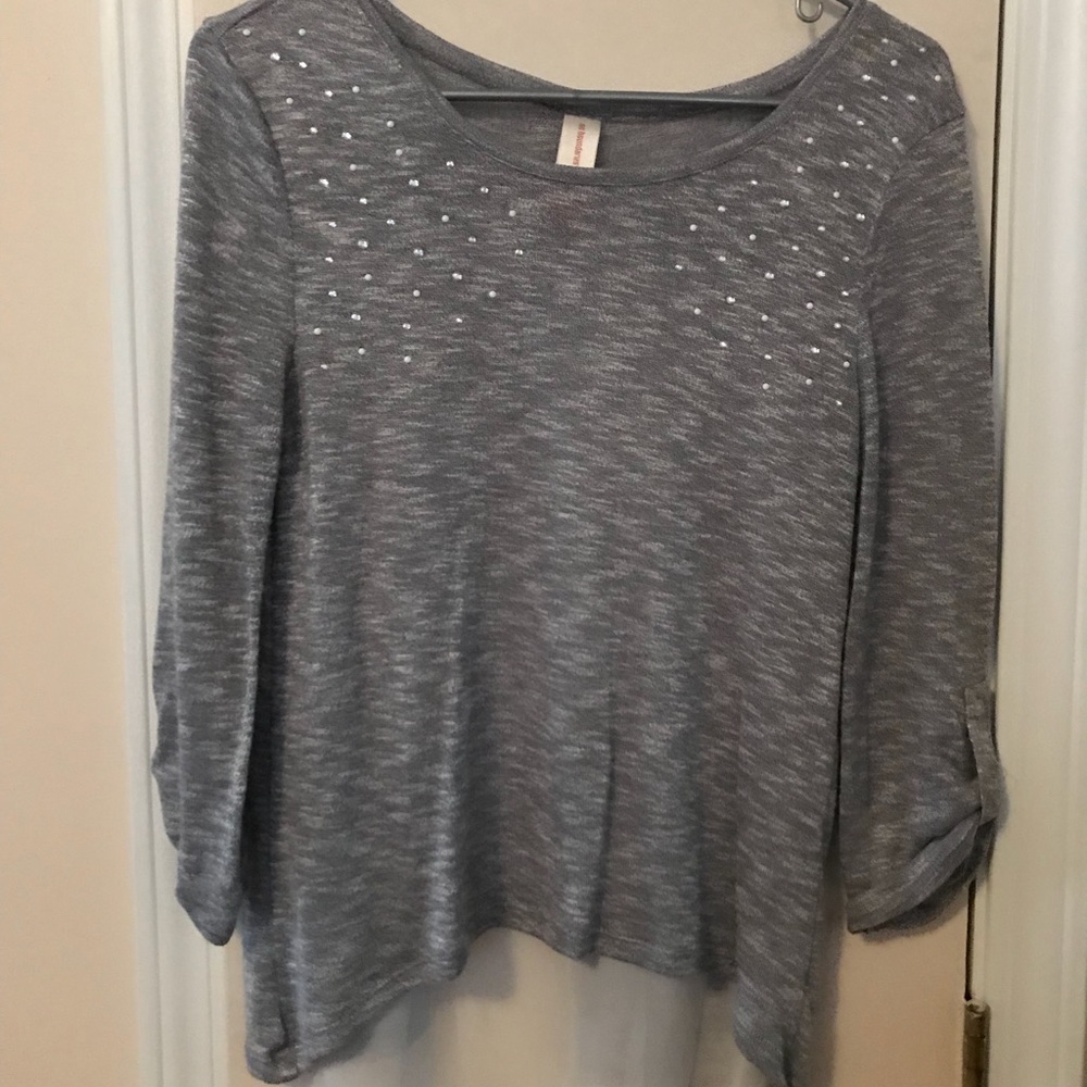 High low 3/4 sleeve